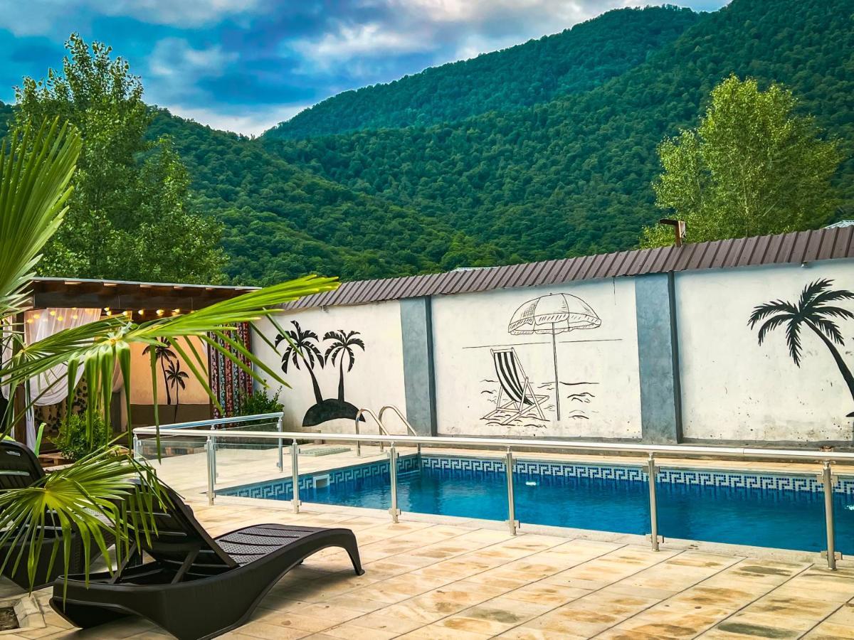 Qafqaz Family Chalet Villa Gabala Bagian luar foto